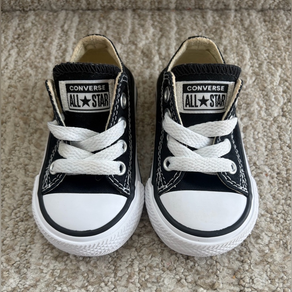 Converse Baby Chuck Taylor All Star Canvas LowTop Sneakers  Black. Baby size 3